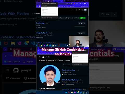 🚀Manage Jenkins Secrets via CREDENTIALS Plugin | Jenkins Series | Integrate GitHub -Jenkins