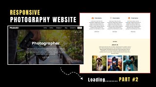 #2- Responsive Photography Website With HTML CSS | HTML CSS Website Design Step-By-Step