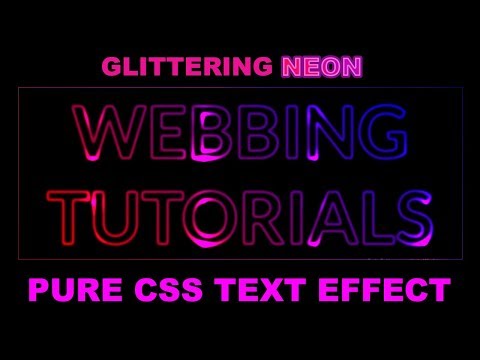 Pure CSS Neon Text Spotlight with Glittering effect | No JS