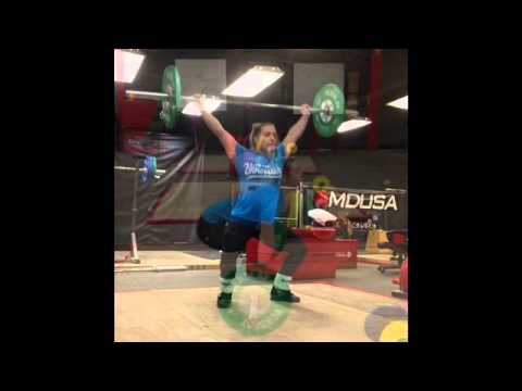 Pause Snatch, above knees