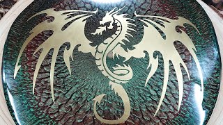 #0152 ENG - Resin Dragon Bowl 🐉 Stunning Dragon Scale Effect + Stencil Technique