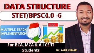 📘 Data Structure Using C – PART 6 | Stack & Multiple Stack Concepts Explained | BCA, UGC NET, STET