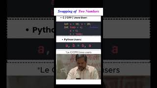 Swapping Two Numbers: Python Users vs Everyone Else 😂 #shorts #youtubeshorts #viral #coding #java