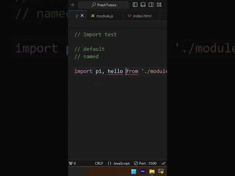 Javascript Modules in ES6 Explained | part 3 #modules #es6 #javascript #javascripttutorial #js