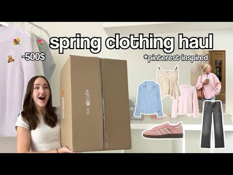 huge spring *TRY-ON* HAUL 💐🎀 | pinterest inspired!!