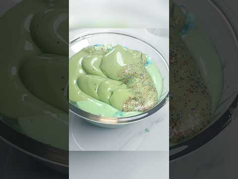 Mixing disgusting slimes in green💚🤧🤢 #slimeasmr #slimevideos #asmr #slime #satisfying #shorts