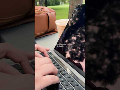 the second theres a chill in the air, i am outside 🍂🕯️💻 full vlog live tomorrow! #writer