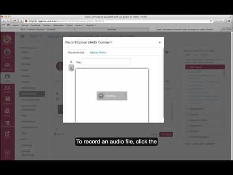 How to Create an Audio Video Discussion Post
