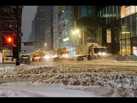 Snow storm buries beautiful Queens, New York (Relaxing Music)... raw footage Feb 01 2021