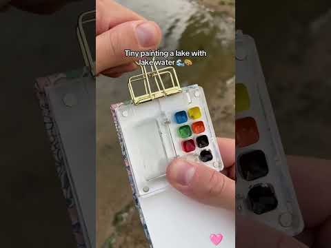 #oilpainting #lakewaterpaint #paintingtutorial  #satisfyingvideo #viralshort