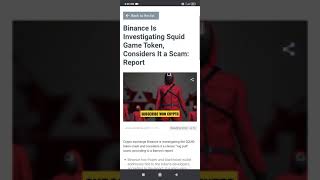 Binance Is Investigating Squid Game Token, Considers It a Scam: #shorts #squidgamerugpull #squidgame
