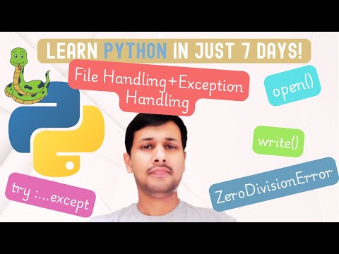 Day 6: File Handling & Exception Handling in Python | Python Crash Course - Learn in 7 Days 🚀