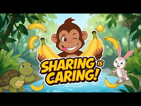 The Greedy Monkey | Kids Story About Sharing|Moral Story In English|English Stories| Bedtime Stories
