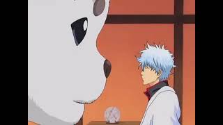 Gintama-Sadaharu slaps Gintoki