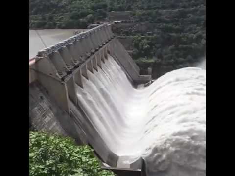 high speed water flow  in check dem