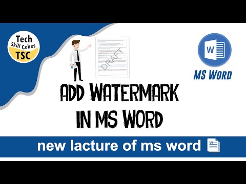 add  watermark in MS Word || how to add watermark in MS word