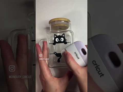 Adorable Cat Glass Tumbler Tutorial | Made with Cricut Maker 3