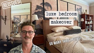 Refined, Relaxing Bedroom Makeover with Thrifted Finds and Flips!