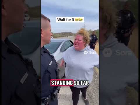 🚔Karen gets destroyed by police officer🚔 #aishorts #funny #wtf #memes #karen #police #viral #sora
