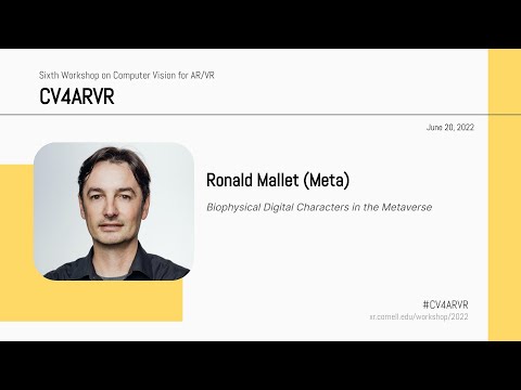 Ronald Mallet - Biophysical Digital Characters in the Metaverse (CV4ARVR 2022)