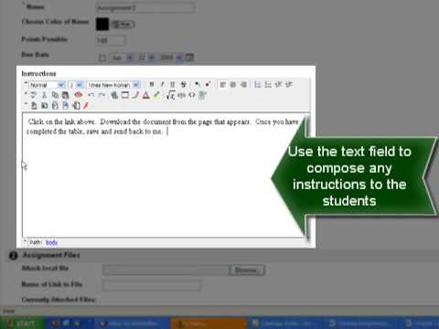 Creating an Assignment using Assignment Manager
