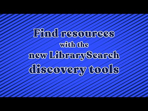 Introducing new LibrarySearch discovery tools