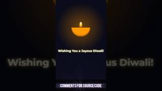 Happy Diwali 🪔 Wishing Animation using HTML & CSS | Creative Coding Project 2025