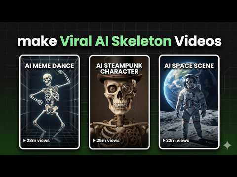 How to Make Viral AI Skeleton Shorts for FREE (Step-by-Step System)