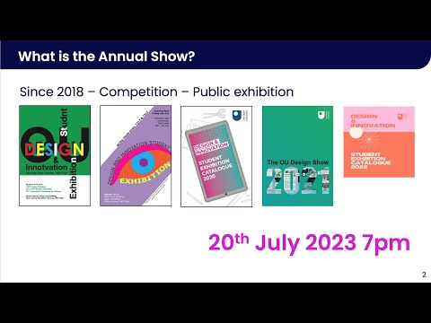 Tips for submission to the OU Annual Design Show