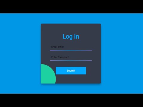 Animated Login Form using Html & CSS