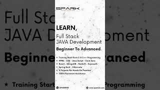 Become a Full Stack JAVA Developer with SPARK IT