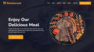 Complete Restorent website using html css javascript bootstrap #websitedesign #template
