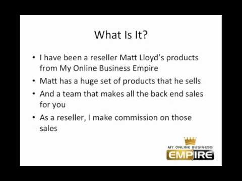 Matt Lloyd MOBE License Reseller Program Overview
