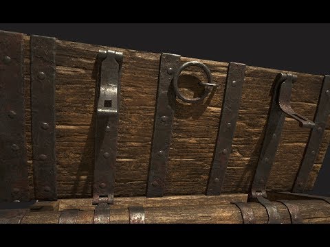 Substance Painter - Texturing of Wooden Trunk - Timelapse