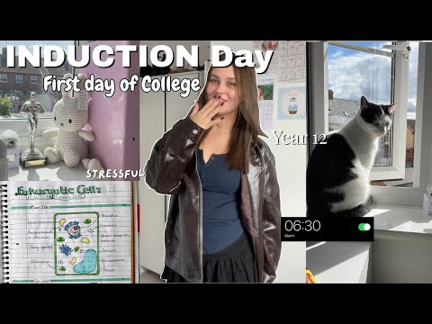 COLLEGE Induction day Vlog 🍁*year 12*🧸 First day at college