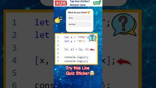 JavaScript Live Quiz #19 #javascriptquiz
