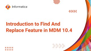 Introduction to Find And Replace Feature in MDM 10.4