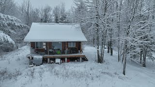 Return to a Frozen Off Grid Cabin