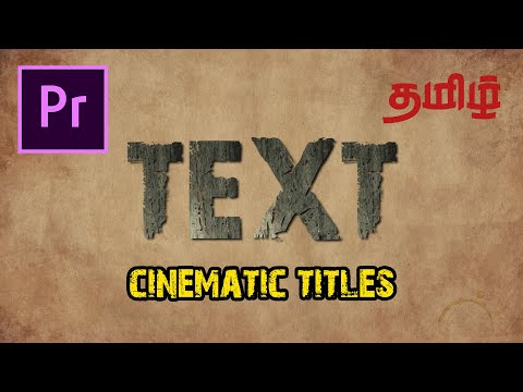 #editing #tutorials How to create cinematic title in premiere pro Tamil