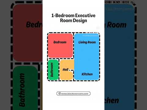 One-Bedroom Executive Hotel Suite design.✨💻 From concept to floor plan rendering.
