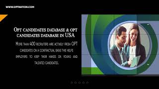 OPT candidates database in USA | #Optnation  #OPTcandidates #optjobs #job