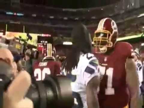 Richard Sherman Gets Socked