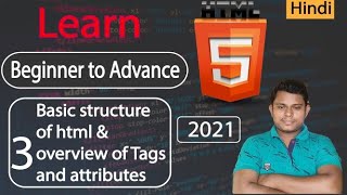Html Tags, Attributes and Basic structure of Html ||Html Mastery course Beginner to Advance ||Lec-3