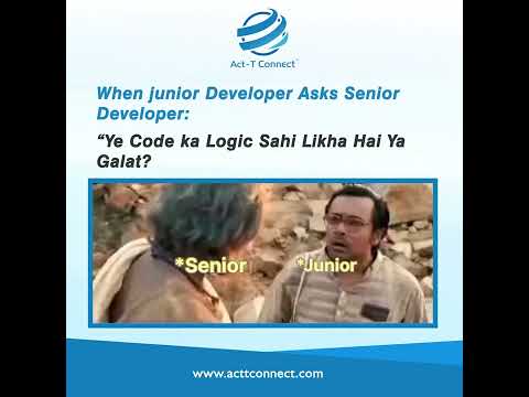 When a Junior developer asks the Senior Developer !!! #actt #acttconnect