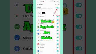 How to Turn Off App Lock || App lock kaise hataye ||#shorts #viral