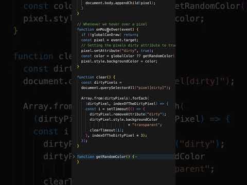 Pixel Painter Using #html #javascript #css