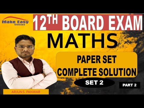 CBSE BOARD MATH MODAL PAPER SOLUTION  2 (PART 2) #cbse
