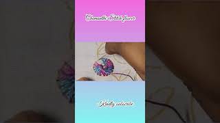 Chemanthi stitch flower #shorts #handembroidery #1minutetutorial