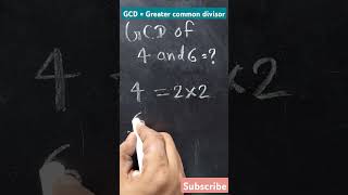 GCD = Greatest common divisor #maths #numbers #shorts
