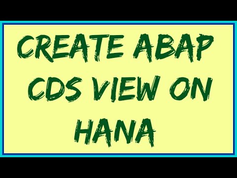 How to Create CDS views in sap hana | CDS view in sap abap | ABAP cds view | Hana CDS View